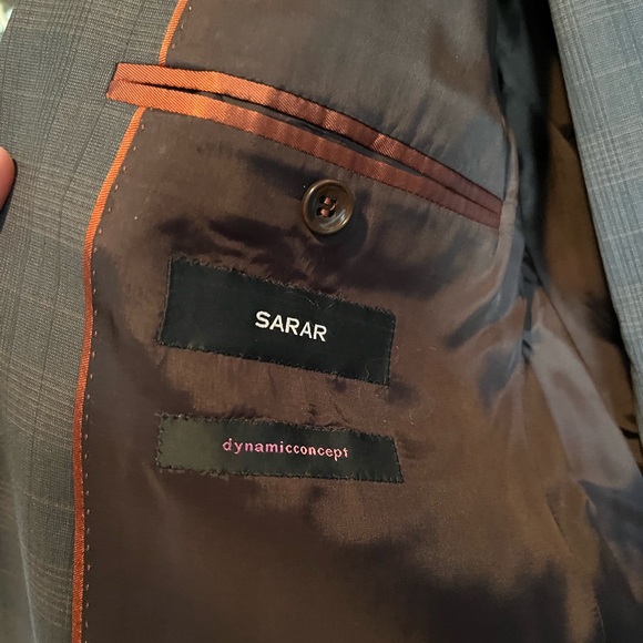 Sarar brown with plaid men’s suit - Picture 3 of 6